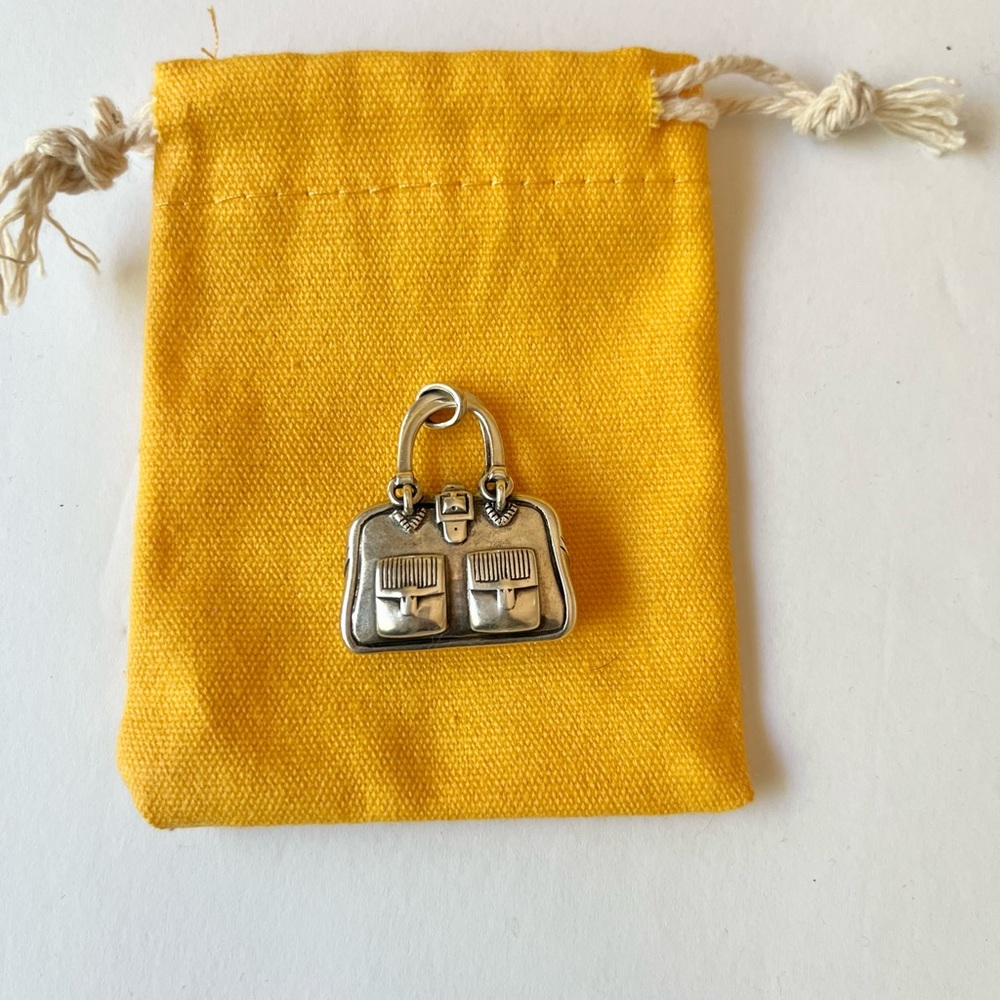 925 Sterling Silver purse or handbag pendant